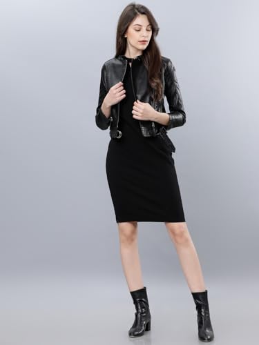 Image of Tokyo Talkies Womens Bodycon Sheath Dress | Chic & Stylish | Perfect for Parties, Date Nights & Evening Glam | Halter Neck | Dress for Women | Women Dress | Stylish Women Dress