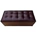 Poufs Et Repose-pieds Banc Ottoman Avec Accueil Espace De Rangement Canapé Siège Tabouret De Pied Forme Rectangulaire PU Cadre En Bois Massif, 3 Couleurs (Couleur : Purple, taille : 98X40X40CM)