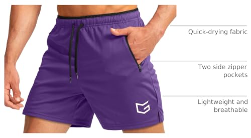 Image of G Gradual Men's Gym Workout Shorts Zipper Pockets 5 inch / 7 inch Quick Dry Breathable Runing Athletic Short for Men