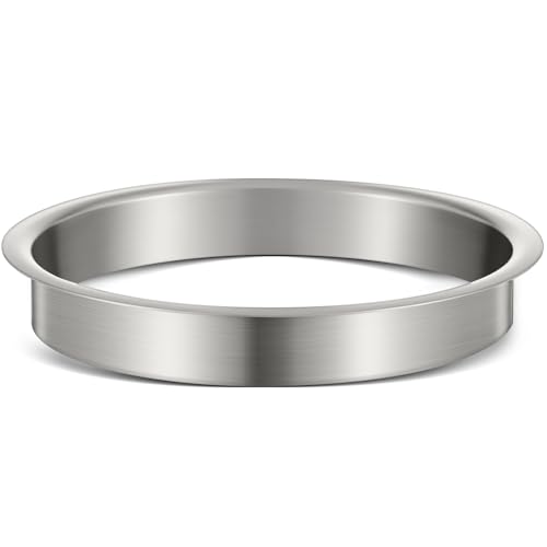 Image of Honeydak 1 Piece 6 inch (Nominal) Diameter x 1 inch Height 304 Polished Stainless Steel 6 inch x 1 inch Trash Grommets for Countertop Inserted Trash Kitchen Cabinet Counter Bin, Ease to Install