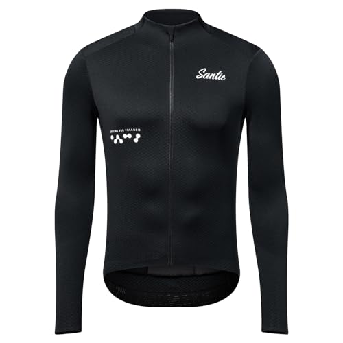 Maillot cyclisme thermique homme manches longues coupe ajustée Santic