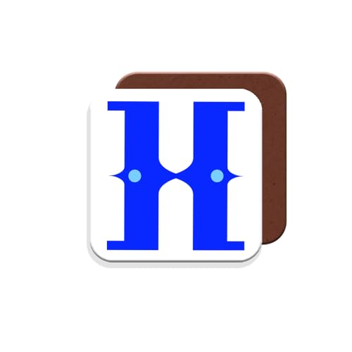 Image of MUGGZ - Alphabet Initial Letter H - Coaster with Monogram - Each Letter A Unique Individual Design