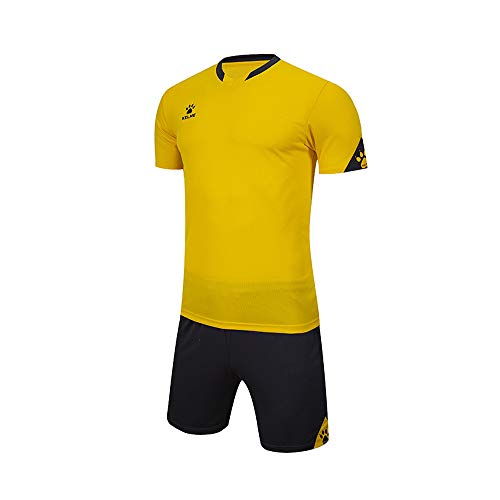 Maillot de football jaune pour homme KELME en taille L avec son short assorti