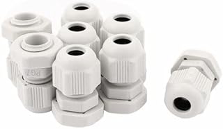 Tool parts 8 Pcs PG7 3.5-6mm Nylon Waterproof Adjustable Cables Gland Connector Wire White