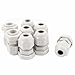 Tool parts 8 Pcs PG7 3.5-6mm Nylon Waterproof Adjustable Cables Gland Connector Wire White