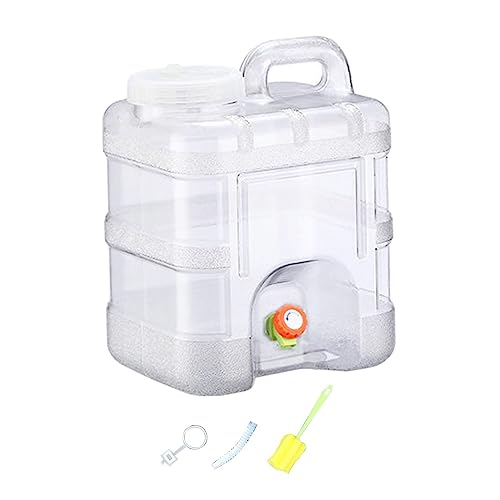 QSTDGVPW 貯水容器 蛇口付きウォーターボトル ハンドル付き お手入れ簡単 緊急用貯水容器 ハイキング用ウォータージャグバケツ, 15L