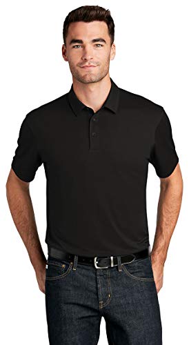 Port Authority UV Choice Pique Polo Shirt Black at Amazon Men's