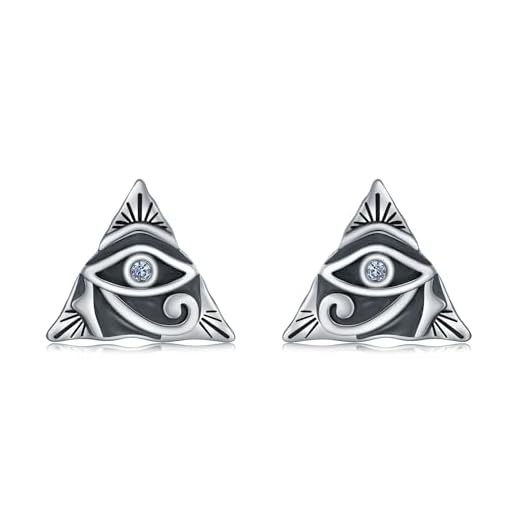 Eye of Horus Silver Stud Earrings