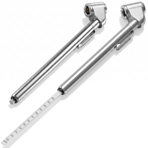 Image of BBTO 2 Pcs 10-120 Psi Low Pressure Tire Gauges Pencil Tire Gauges | Stainless Steel, Tire Gauges for Tire Pressure, Reverse Osmosis Tank, Garden Tractors, Golf Carts, Atv, Sports Equipment
