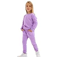 deiko Kinder Jungen Mädchen Unisex Kleidung%100 Baumwolle Outfit Kinder Kleidung Set | 2tlg langärmliges Oberteil und Hose mit Taschen