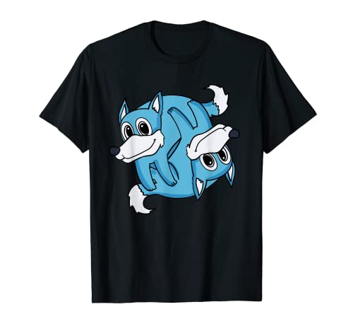 Yin Yang Wolf Yoga Maglietta