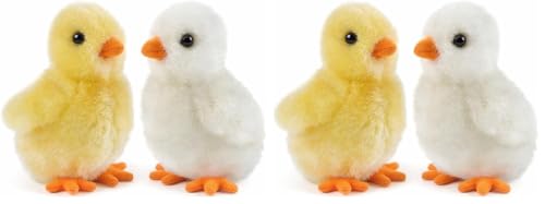 Poussin duveteux blanc peluche haut de gamme réaliste Living Nature