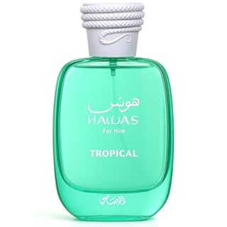 Rasasi Hawas Tropical Eau De Parfum Spray for Men, 3.4 Ounce