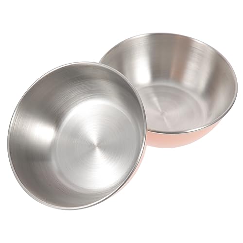 AUTSUPPL 2pcs Seasoning Dish Appetizer Bowls Sauce Dipping Bowls Condiment Dish Korean Dipping Bowls Small Bowls for Round Dipping Bowls Round Sauce Bowl Dipping Sauce Dish Stainless Steel