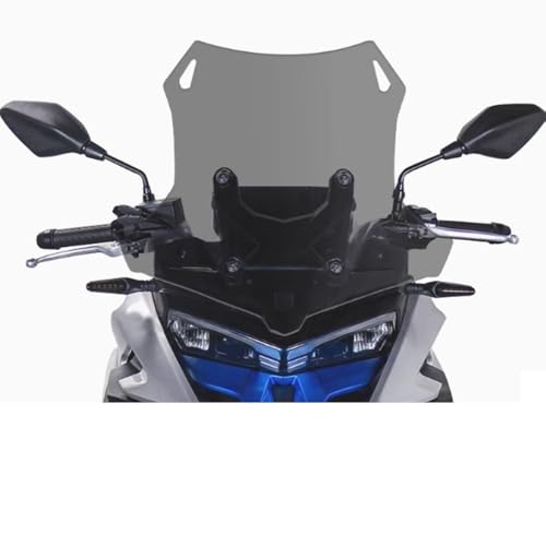 Bulle Loncin DS525X rehaussée et élargie pour stopper les turbulences du vent