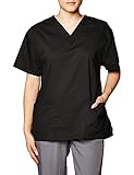 Dickies Women's EDS Signature Scrubs 86706 Missy Fit V-Neck Top, Black, Medium