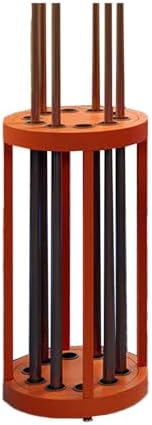 Vertical Pool Cue Holder, Iron Floor-Standing Rack for 10 Cues, Durable Fishing Rod Shelf, Space-Saving Storage Solution for Game Room and Billiard Enthusiasts