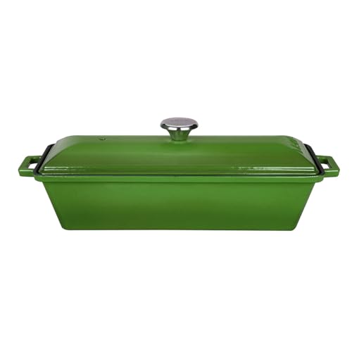 Döküm ekmek kabı ve terrine 11X29 cm, yeşil