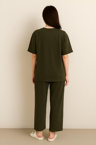 Image of My Swag Womens Printed Nightwear Set | Printed T-Shirt & Lower Set for Womens&Girls
