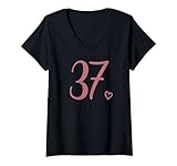 Numéro 37 ou 37 ans avec un cœur – Le cadeau de 37e anniversaire parfait et mignon pour une femme Une excellente tenue de fête d'anniversaire ou décoration pour elle
