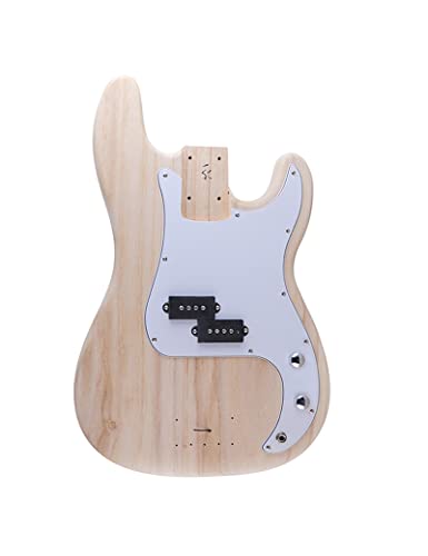 Fistrock DIY 4 String Bass Guitar Kit Beginner Kits PB Bass Style Right Handed with Paulownia Body Hard Maple Neck DYED Poplar Laminated Fingerboard Chrome Hardware Build Your Own Bass Guitar. - Thumbnail 3