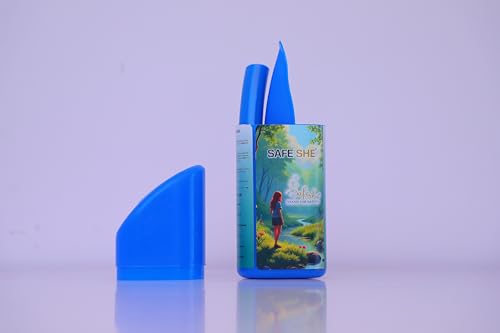Image of SAFESHE (blue) - Female Urination Device | Standing, Re-Usable, Portable, Hand Held | Pee Funnel | Woman | Girls | Dirty Toilets | Travelling | Knee Pain | Back Pain | Joint Pain | Arthritis | Non Hygienic Toilets | UTI | Pregnancy | Out Door |