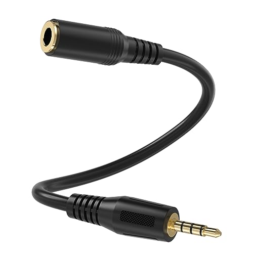 2.5mm Male to 3.5mm(1/8 inch) Female Stereo Audio Jack Adapter Cable for Headphone,Headphone Extension Cords