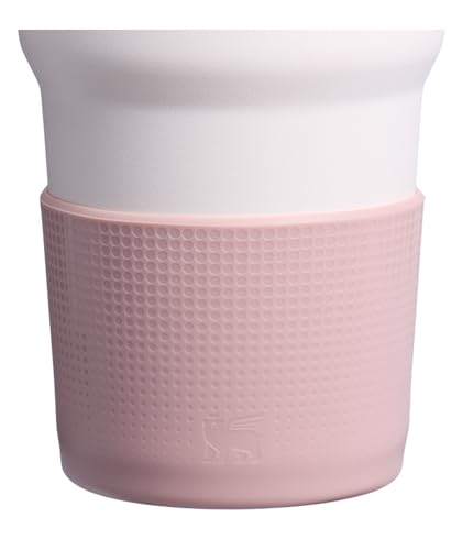 Image of Stanley Quencher Boot and Straw Cover Cap | Anti-Slip Silicone Protector for 14 oz Tumbler with Handle | Accessory Set for Stainless Steel Drinking Cup | BPA-Free | Pink Dusk