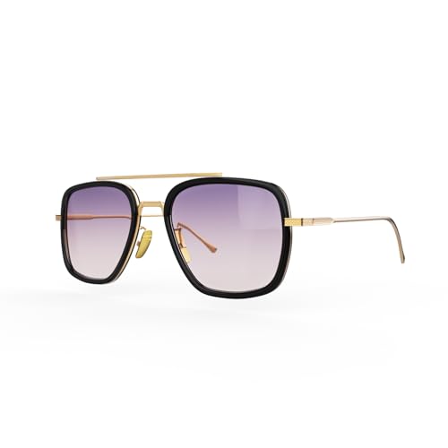 Image of Polarized Sunglasses for Men Women Vintage UV400 Classic Iron-Inspired Hero Style Pilot Sunglasses