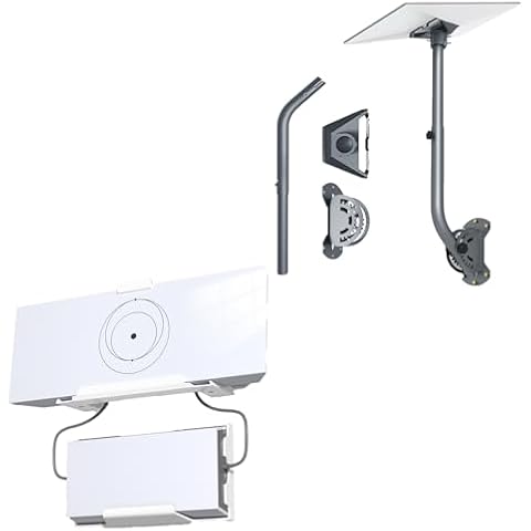 Starlink Gen 3 Wall Mount, 180° Adjustable Heavy Duty Pivot with Starlink Gen 3 Pipe Adapter, Starlink Mounting Kit for Starlink Router and Star Link Power Supply Cover