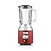 Westinghouse - Frullatore per alimenti, stile retrò, 600 W, per cucina, frullatore con brocca in vetro da 1,5 l, per frullati, zuppe, frutta, succhi e frullati, colore: rosso
