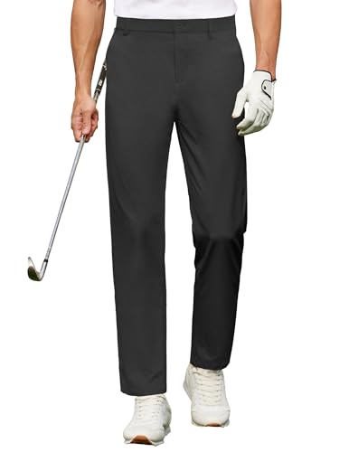 COOFANDY Mens Golf Pants Stretch Work Dress Pants Quick Dry Lightweight Pants Casual Slim Fit Slacks with Pockets