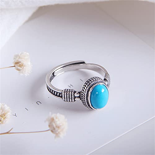 Bague turquoise pour homme réglable en argent S925 : finis les problèmes de taille
