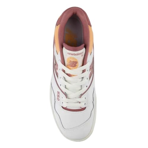 New Balance New Balance 550 Women's Sneaker's, White/Rosewood/Hazy Peach, Size 5