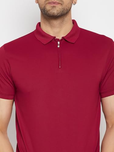 Image of 98 Degree North Men's Half Sleeve Polo T-Shirts-REM9781-MAROON