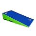 We Sell Mats IN15MED-LMGBL Lime Green/Blue Gymnastics Folding Incline Cheese Wedge Skill Shape Tumbling Mat Medium 60"X30"X15"