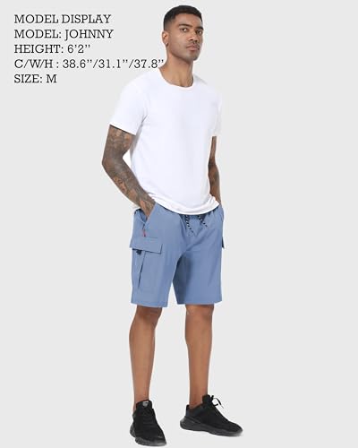 Image of Men's Cargo Shorts Quick Dry Lightweight Stretch Hiking Shorts for Men with 5 Pockets No Lining