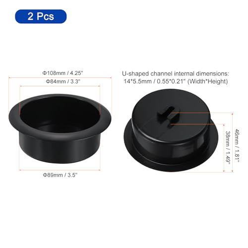 uxcell 2 piezas portavasos plástico para auto negro miniatura 2