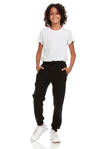 PURE CHAMP 3Pk Boys Sweatpants Fleece Athletic Workout Kids Clothes Boys Joggers with Zipper Pocket and Drawstring Size 4-202