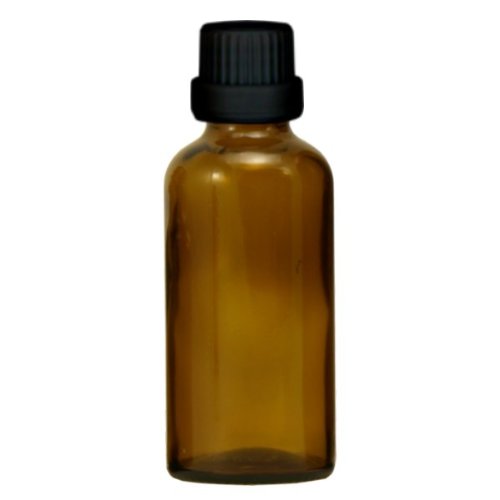 100x Apothekenfläschchen 50ml aus Braunglas mit schwarzem Schraubverschluss