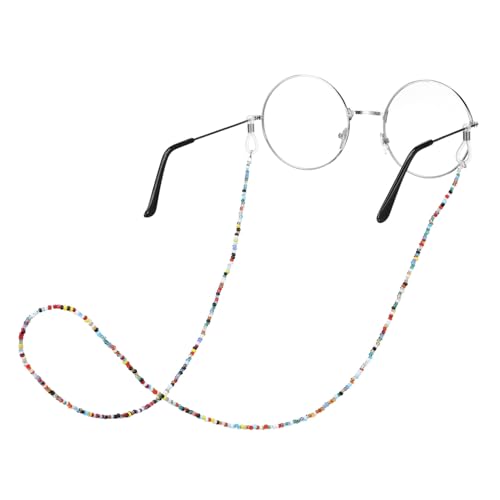 Chaîne de lunettes colorée en perles faites main BESPORTBLE (lot de 2 cordons)