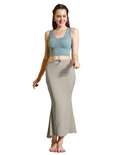 Image of Amazon Brand - Anarva Women Cotton Blended Saree Shapewear Regular Petticoat Skirt For Saree