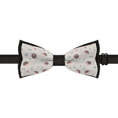 GoasNei Cactus Hedgehog Bow Tie for Men Adjustable Necktie Funny Tie Neck Ties for Weddings Party
