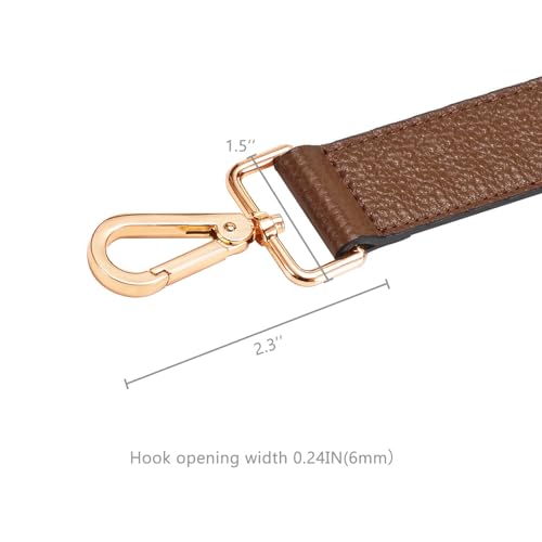 Image of 24.8 inch Leather Replacement Strap for Handbags Shoulder Bag with Metal Buckles