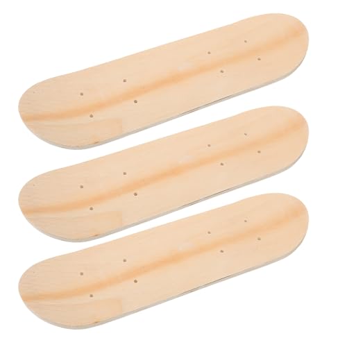 JECOMPRIS 3 Tablas de Skate sin Pintar de 43 Cm, Cubierta de Patineta en Madera de Arce de 7 Capas, Doble Cara para Pintar y Decorar, Patineta DIY para Actividades Creativas al Aire Libre