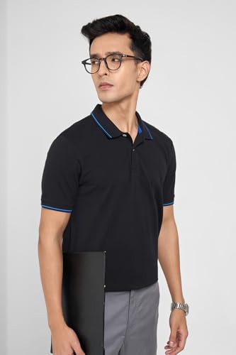 Image of Peregrine by Pantaloons Men's Solid Slim Fit Polo Shirt