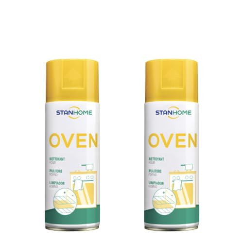 Stanhome Oven Nettoyant pour four en mousse nettoyante – Élimine la saleté incrustée et dissout la graisse brûlée (2 x 400 ml)