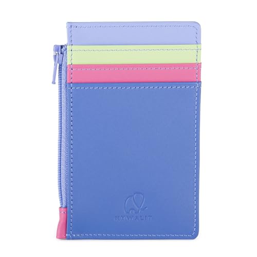mywalit Multi-Color Leather Credit Card Holder & Coins Purse | 4 Cards & ID Slot