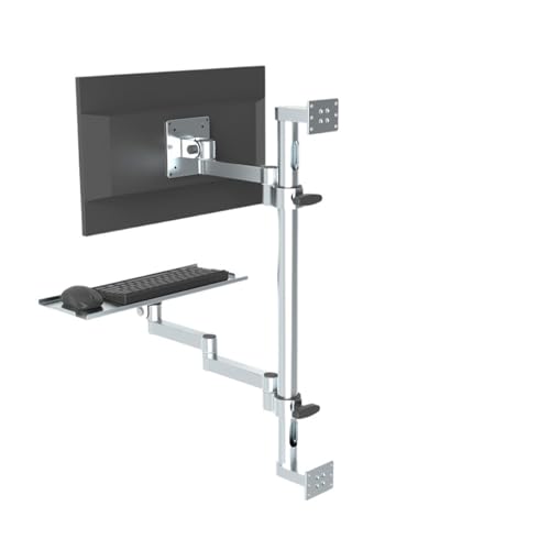 Support d'écran en aluminium vertical pour bureau de télétravail épuré