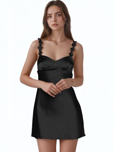 Satin Homecoming Dresses for Teens Spaghetti Straps Short Prom Graduation Cocktail Party Gown HC026